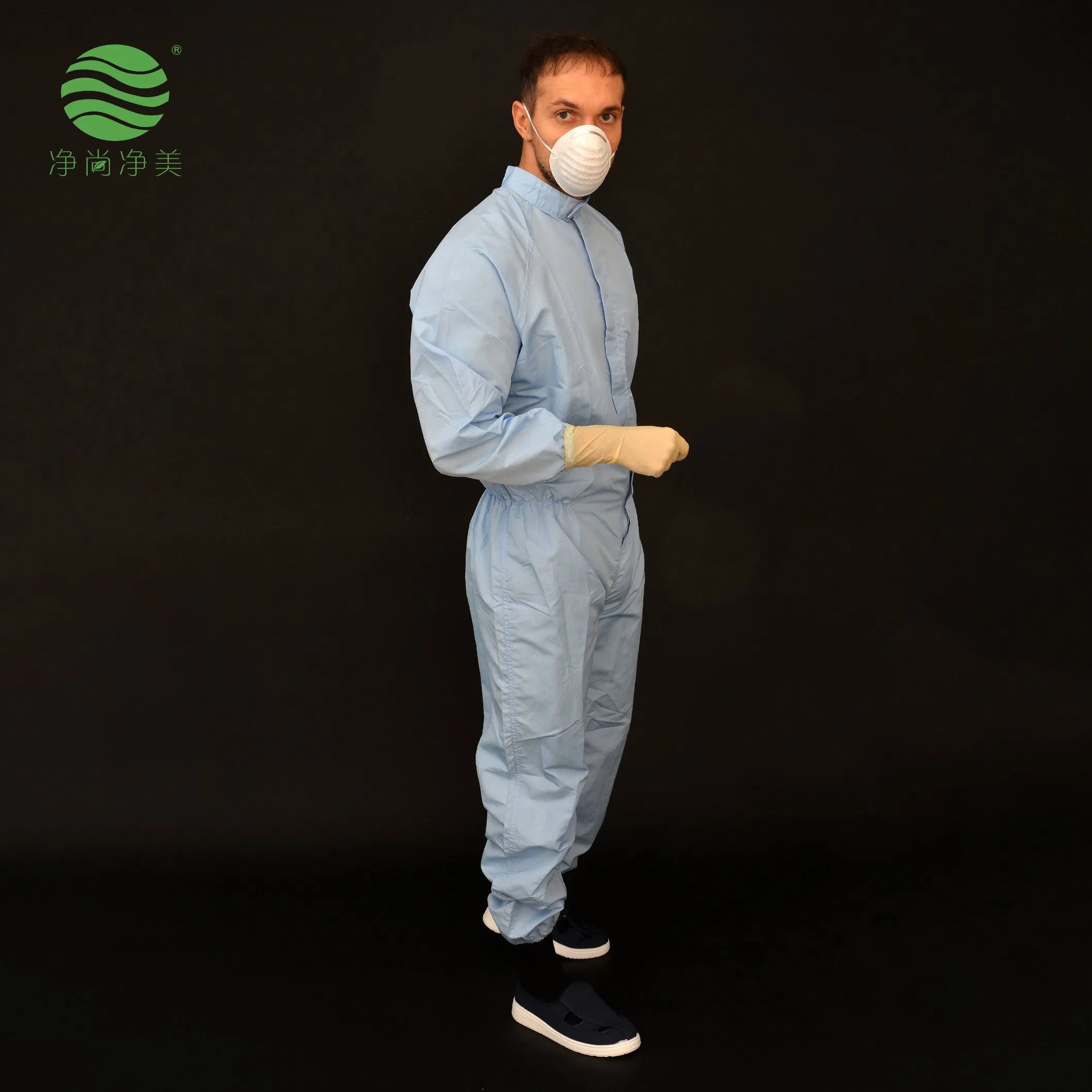Proveedor de fábrica de prendas protectoras ropa protectora traje antiestático para uso en sala limpia