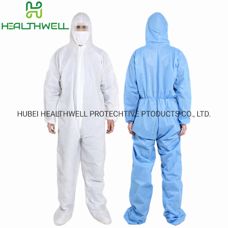 Ropa de trabajo protectora desechable de materiales SBPP PP+PE SMS no tejida