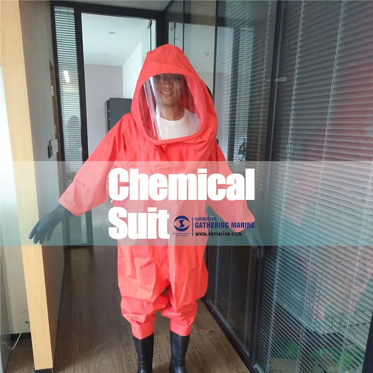 Trajes químicos de altas prestaciones cerrados con material CE/CCS Cr aprobados por solas Ropa de protección de seguridad
