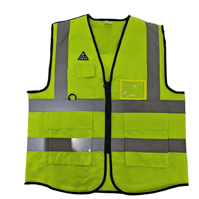 Chaleco Reflectante Transpirable Ropa Reflectante para Construcción de Ingeniería Seguridad Laboral Ropa de Trabajo Antiestática