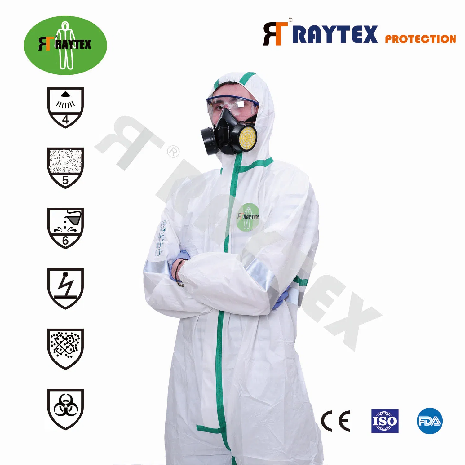 Ropa de protección industrial con capucha aislante antiestática microporosa impermeable blanca