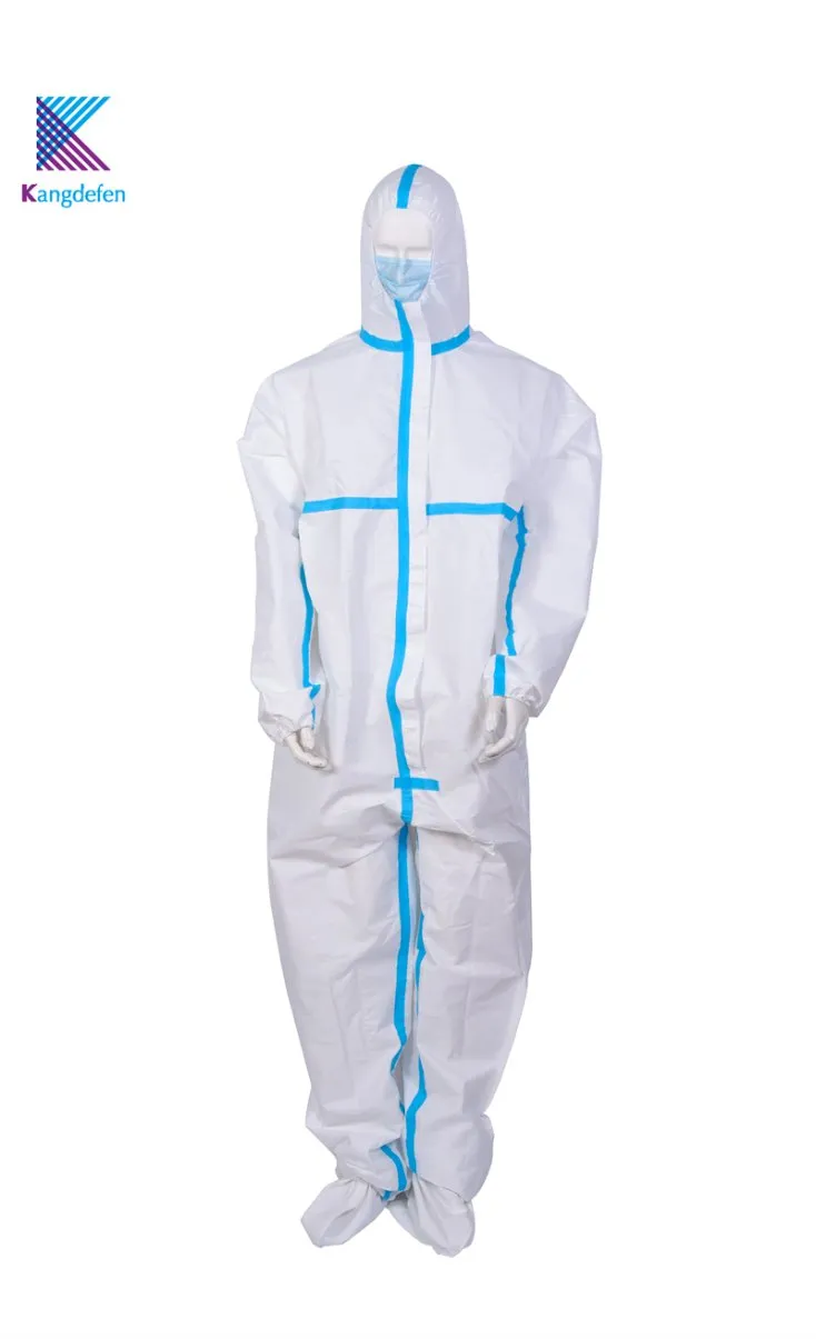 Mono desechable de seguridad impermeable, ropa médica de protección, bata de aislamiento