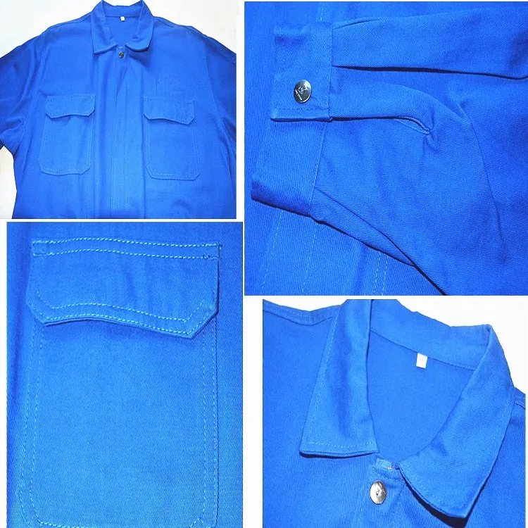 Ropa de trabajo protectora de buena calidad, mono de seguridad azul marino