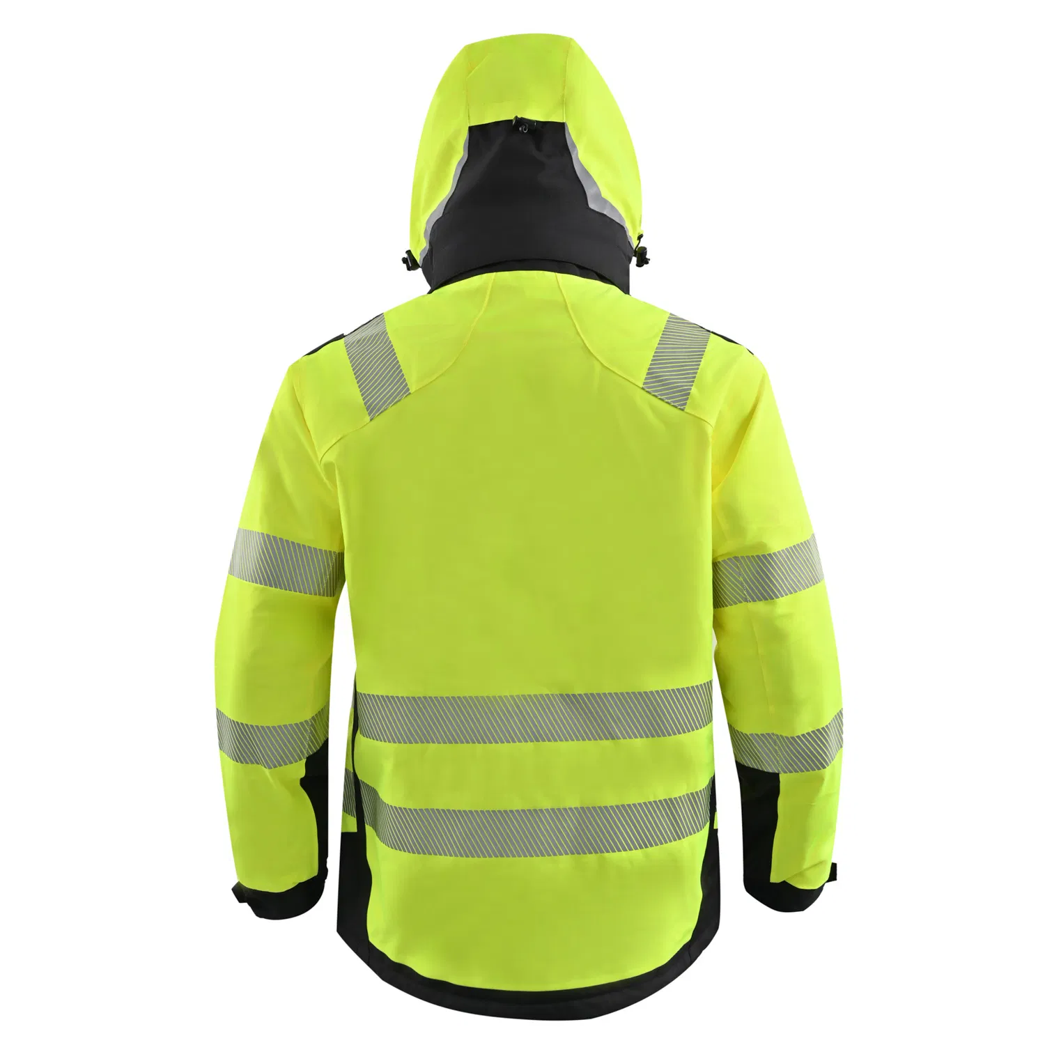 Chaqueta de seguridad impermeable y reflectante de alta visibilidad para invierno, ropa de trabajo para personal de saneamiento y seguridad