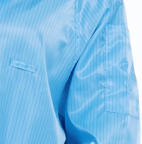 Múltiples telas disponibles para monos libres de polvo y antiestáticos, ropa de taller limpia