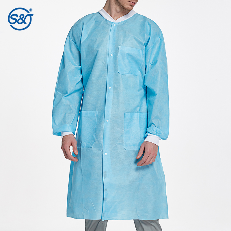 Ropa desechable médica unisex de SMS no tejido de SJ Protective