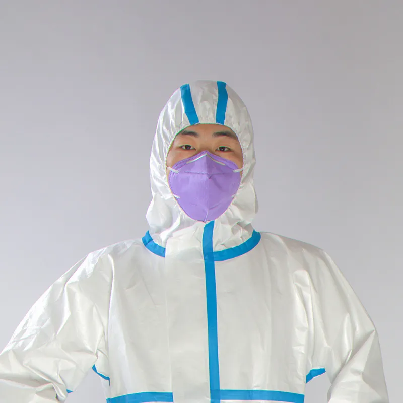 Traje de Seguridad En14126 Mono Desechable Microporoso Impermeable y Transpirable Ropa Protectora