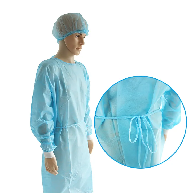 Ropa de protección médica aislante impermeable desechable no tejida de nivel AAMI 2