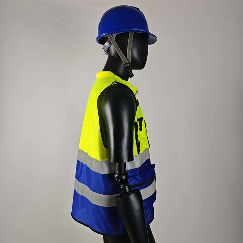 Chaleco Reflectante Transpirable para Ciclismo y Uniforme de Trabajo en Sanidad Antiestático con Cremallera de Gran Tamaño Ropa de Seguridad Personalizable para Construcción