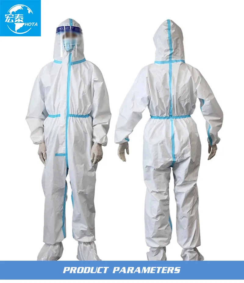 Fabricación profesional de ropa protectora desechable para el aislamiento de virus en hospitales