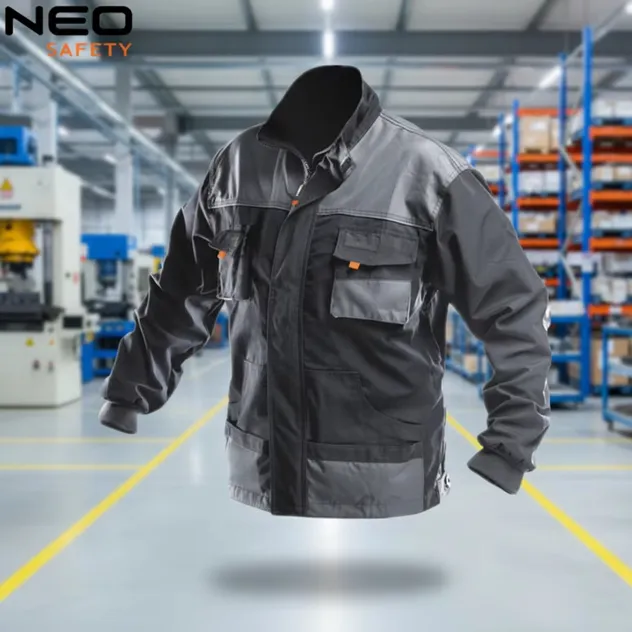 Chaqueta de trabajo exterior multi-bolsillos de seguridad para hombres, ropa de trabajo industrial protectora para el taller