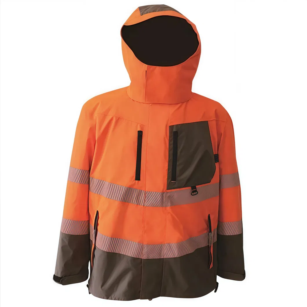 Chaqueta Reflectante de Seguridad para Exteriores Ropa de Alta Visibilidad Traje Mono Uniforme de Guardia de Seguridad Ropa de Trabajo