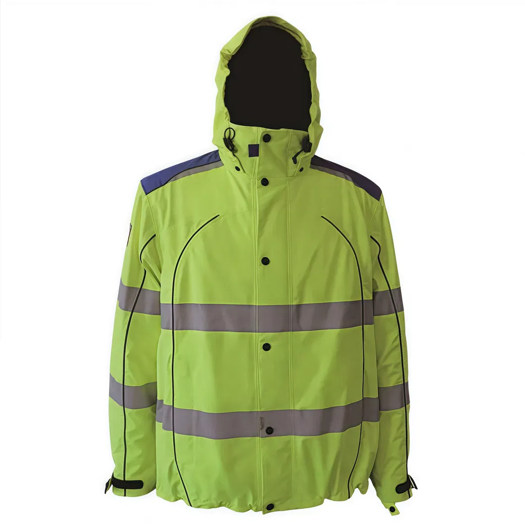 Chaqueta Reflectante de Seguridad para Exteriores Ropa de Alta Visibilidad Traje Mono Uniforme de Guardia de Seguridad Ropa de Trabajo