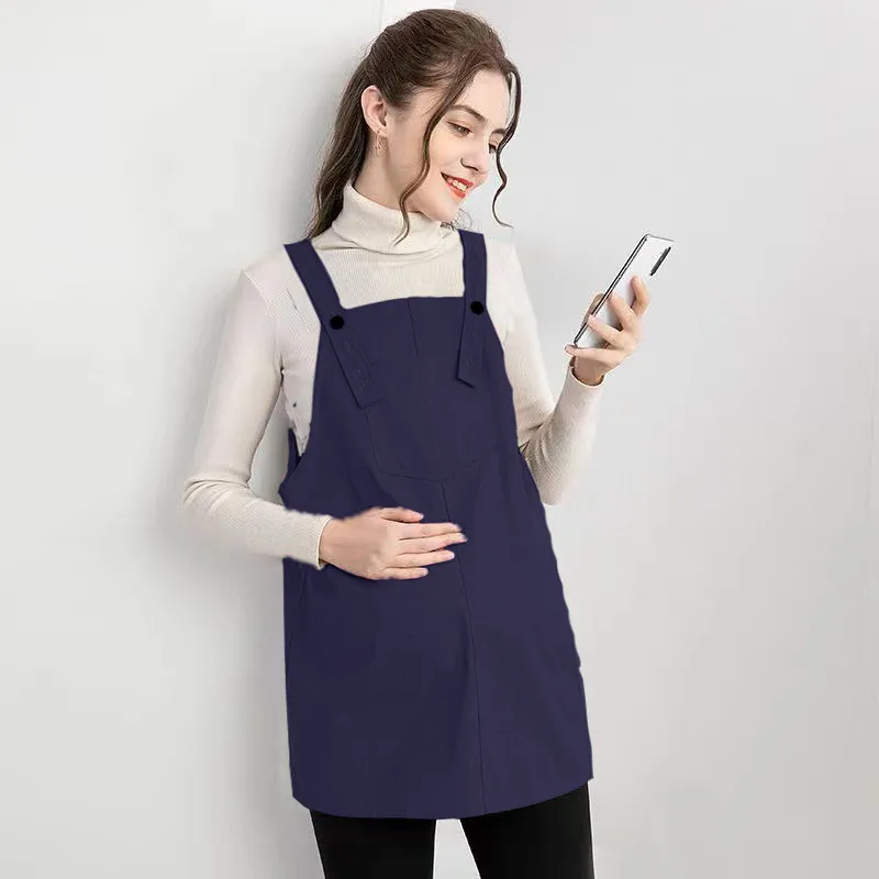 Ropa de protección contra la radiación para mujeres embarazadas, chalecos, vestido, bolsillo para el vientre