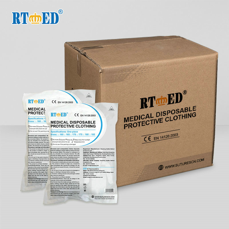 Ropa protectora médica desechable de material PP y PE