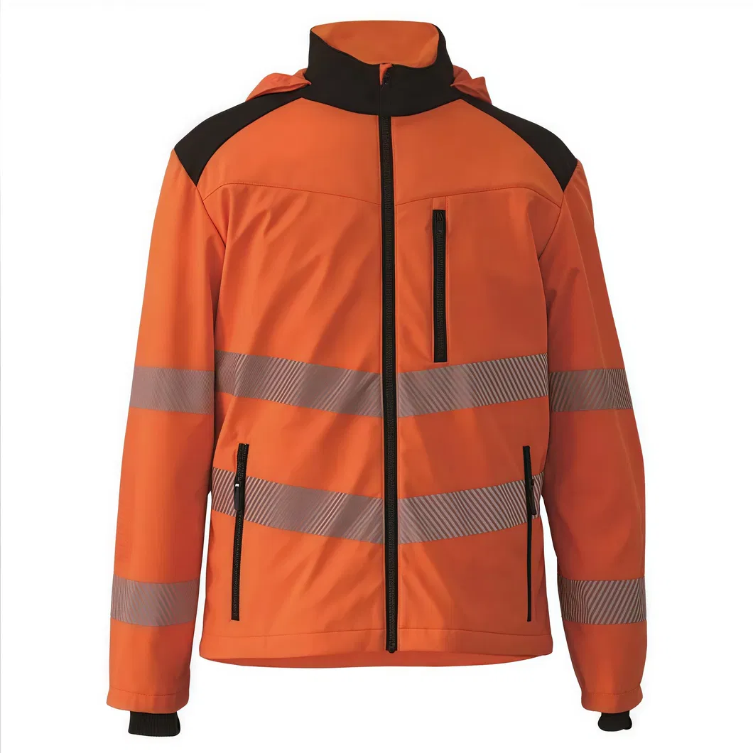 Chaqueta Reflectante de Seguridad para Exteriores Ropa de Alta Visibilidad Traje Mono Uniforme de Guardia de Seguridad Ropa de Trabajo