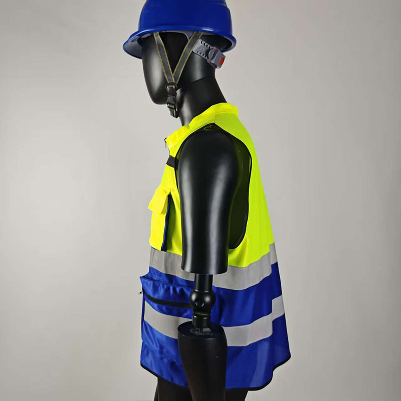 Chaleco Reflectante Transpirable para Ciclismo y Uniforme de Trabajo en Sanidad Antiestático con Cremallera de Gran Tamaño Ropa de Seguridad Personalizable para Construcción
