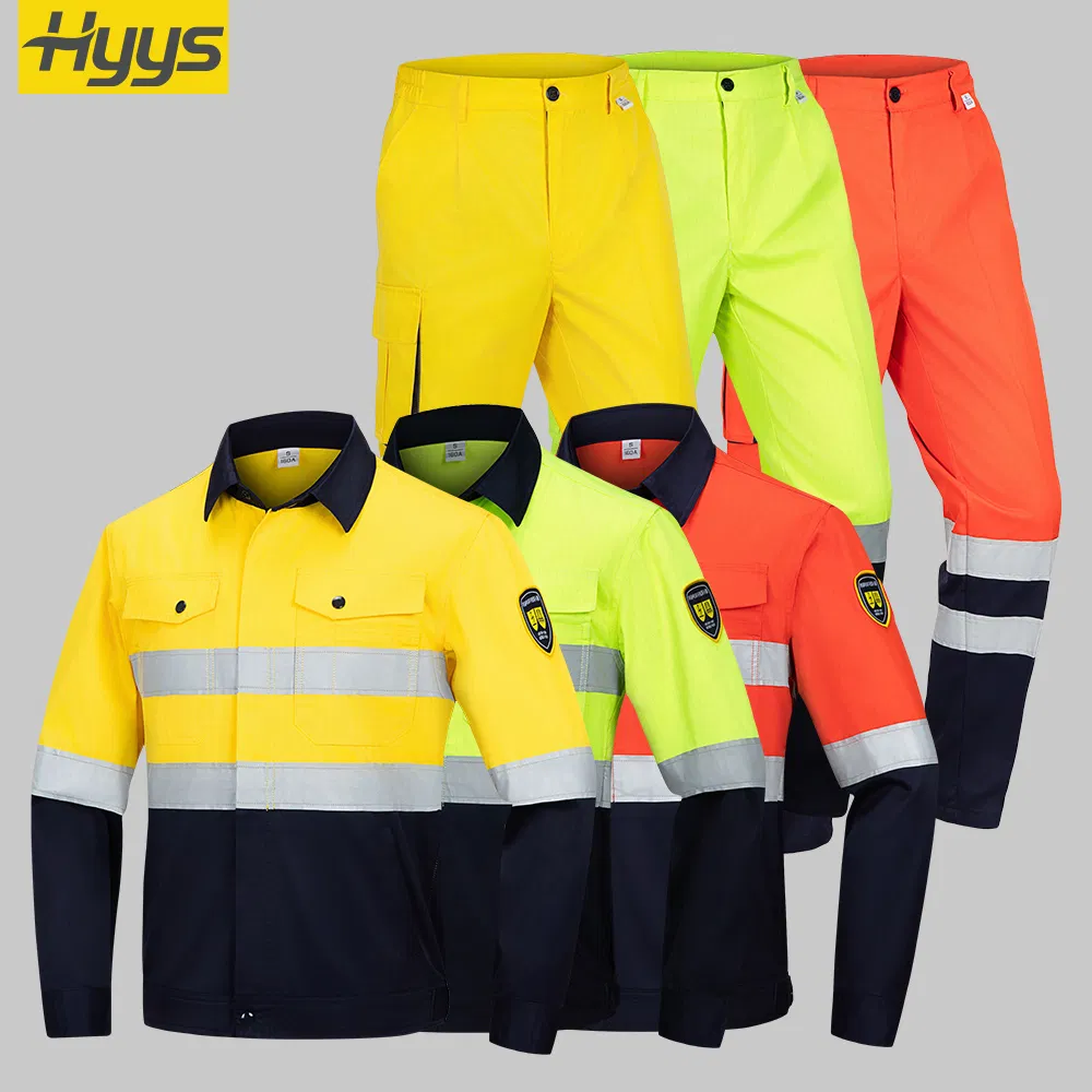 Uniformes de trabajo de alta visibilidad para construcción de carreteras, overoles de trabajo Hi Vis, ropa de trabajo antiestática