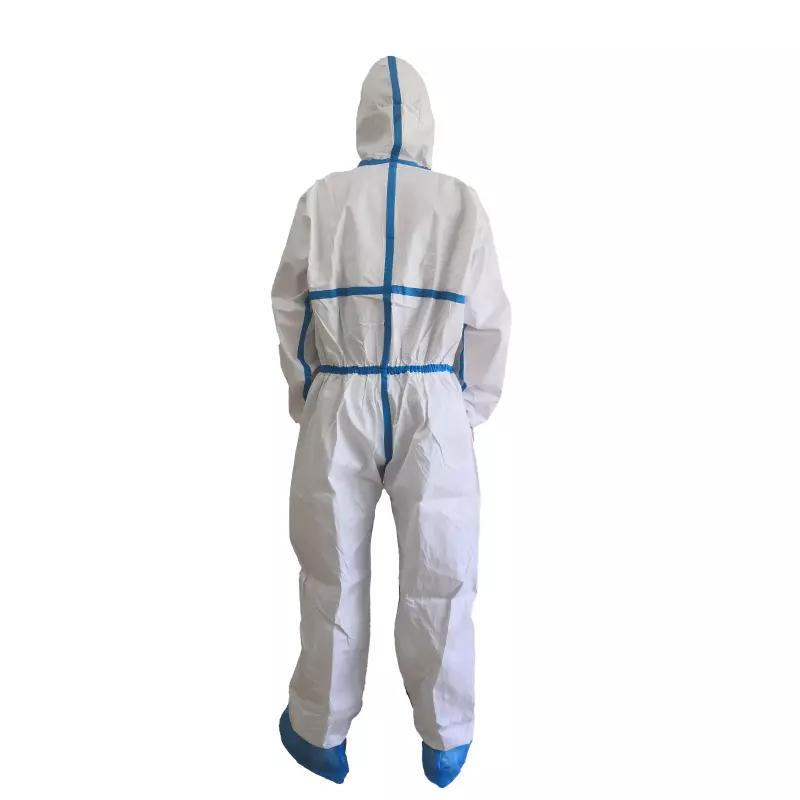 Traje de Protección Industrial Bata de Aislamiento Ropa Protectora Química