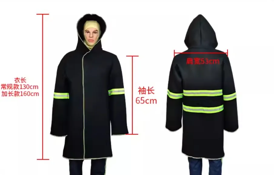Manta de fibra de carbono activada a prueba de fuego y aislamiento térmico, ropa a prueba de fuego, traje ligero de escape de fuego, ropa ignífuga
