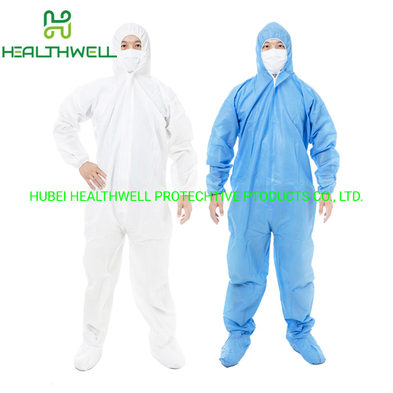 Ropa de trabajo protectora desechable de materiales SBPP PP+PE SMS no tejida