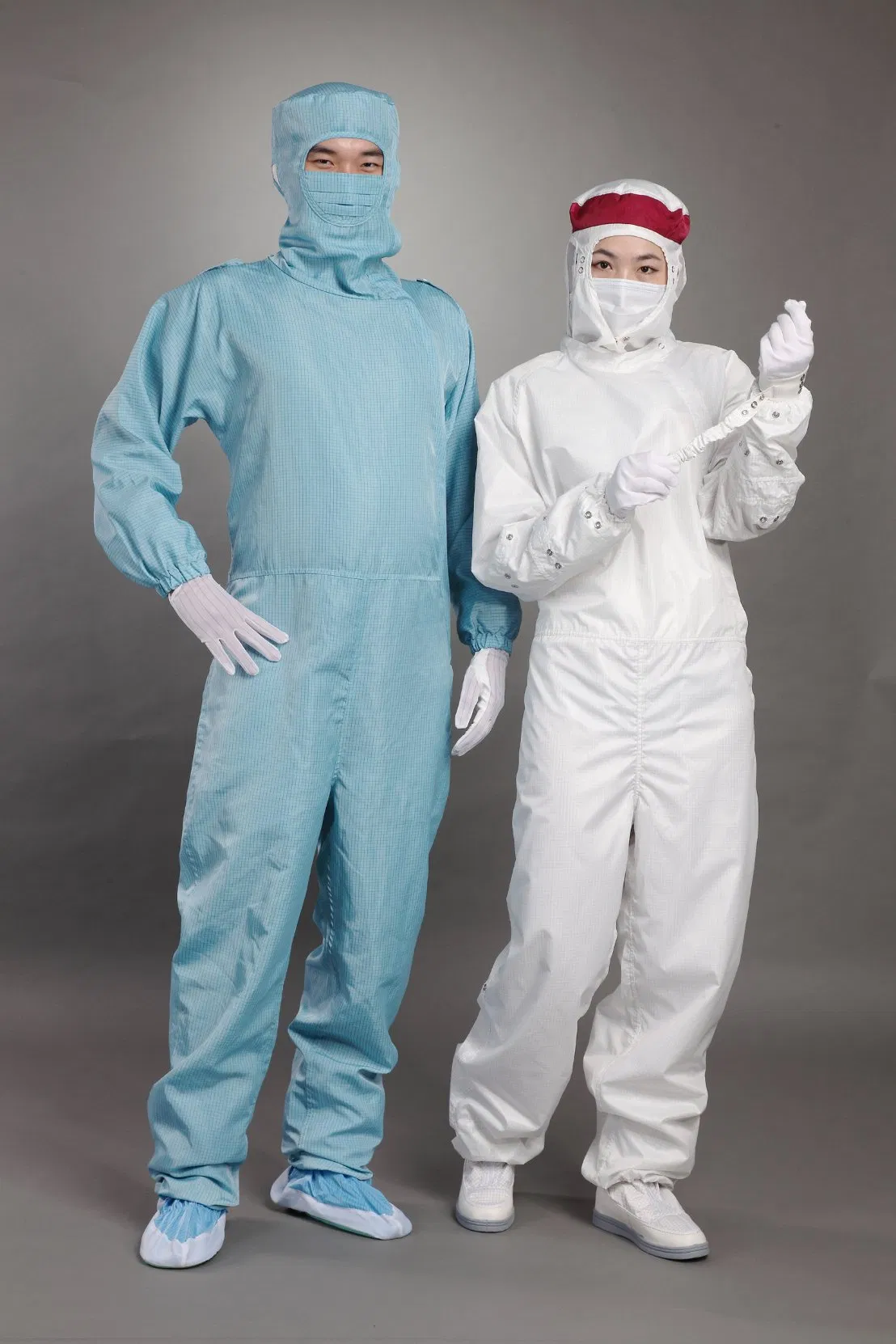 Mono de trabajo para sala limpia ESD, ropa siamés
