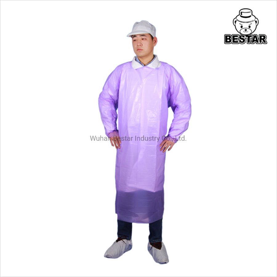 Nivel 2 AAMI PB70-2012 Ropa protectora desechable impermeable de CPE