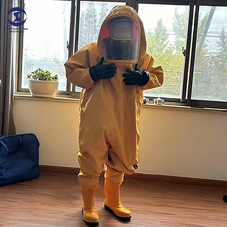 Trajes químicos de altas prestaciones cerrados con material CE/CCS Cr aprobados por solas Ropa de protección de seguridad