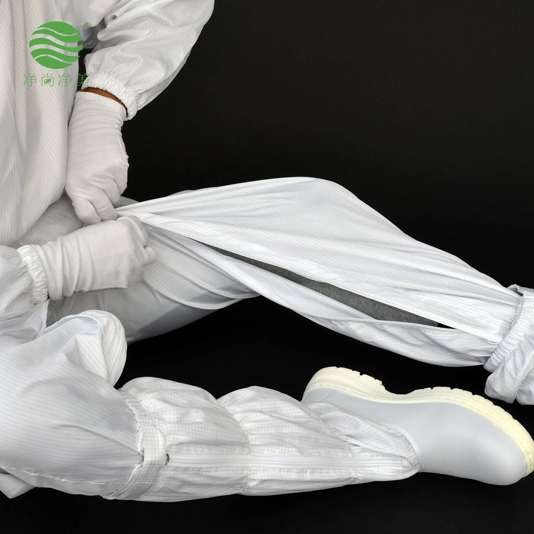Ropa protectora ESD para la fabricación de dispositivos médicos con capucha