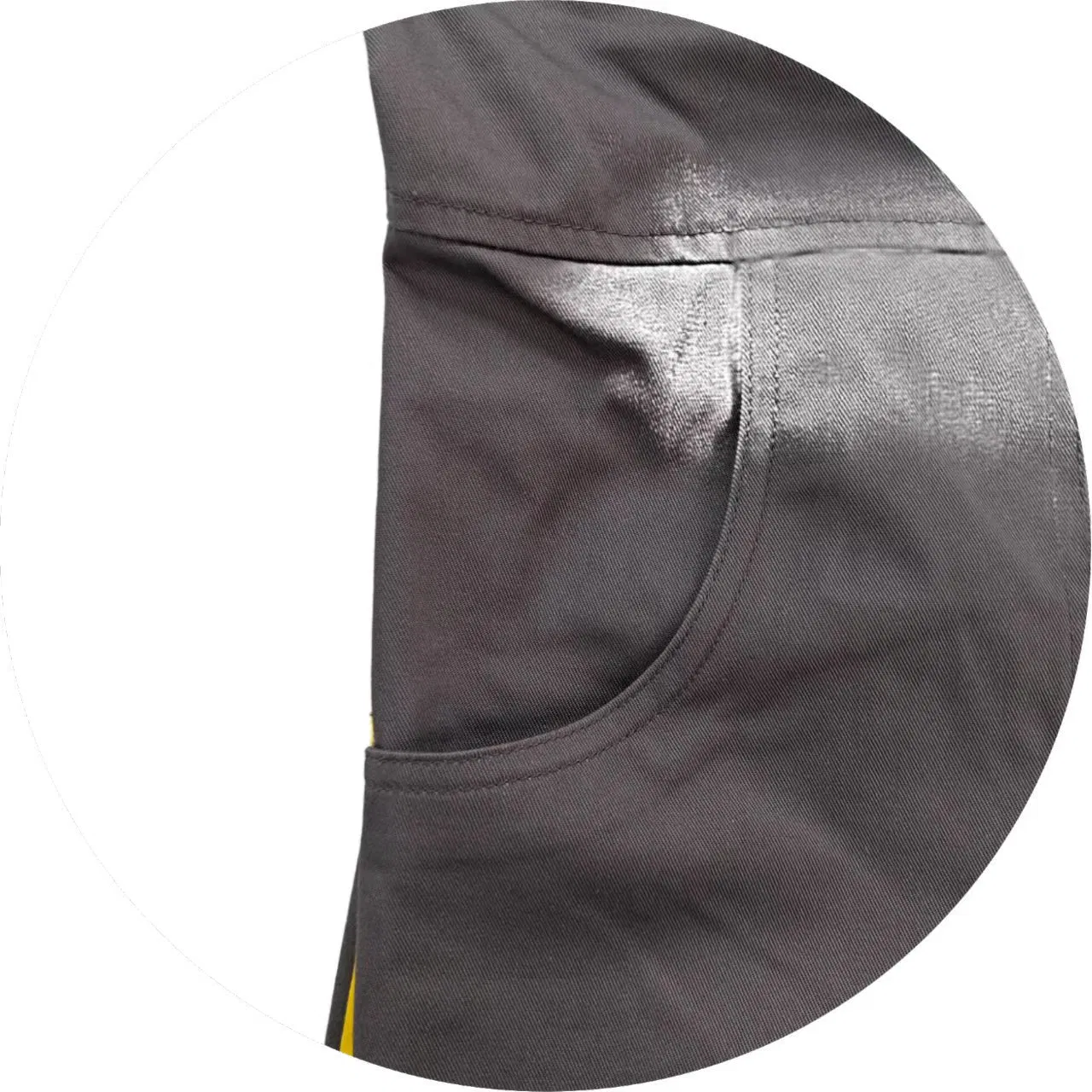 Mono de trabajo de una pieza para hombres, de alta resistencia y protección, con acentos amarillos de alta visibilidad para una mayor seguridad en entornos industriales