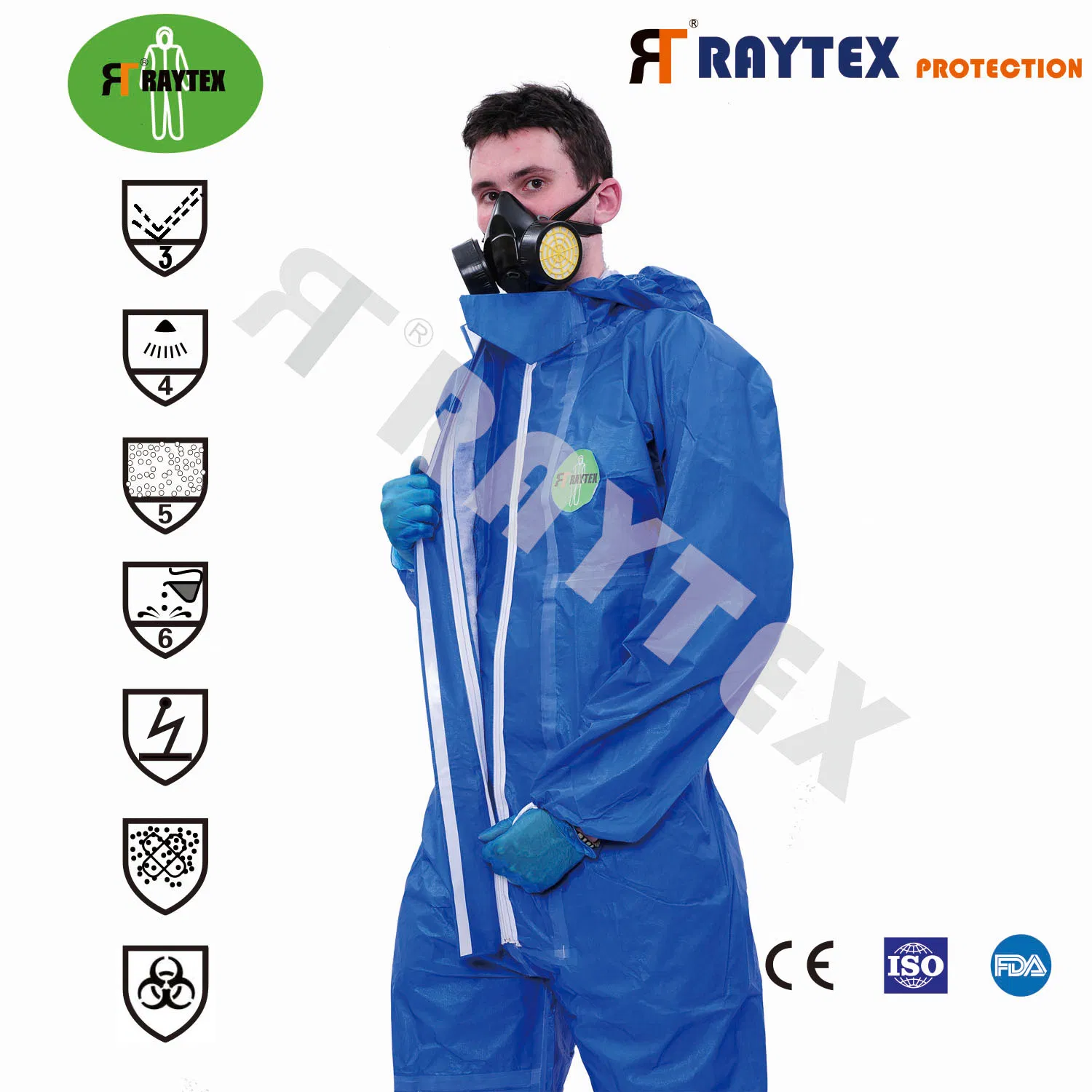 Ropa protectora desechable de recubrimiento de PP no tejido CE fabricante PPE