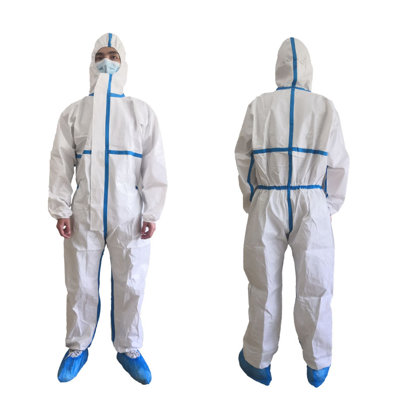 Mono desechable Mono desechable OEM En13485 Tipo 6 Kit de protección PPE Traje Mono desechable Ropa de protección Protección química