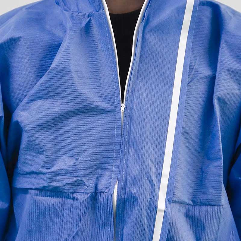 Venta Directa de Proveedores OEM Traje de Seguridad Antiestático Desechable SMS Mono Azul Ropa Protectora