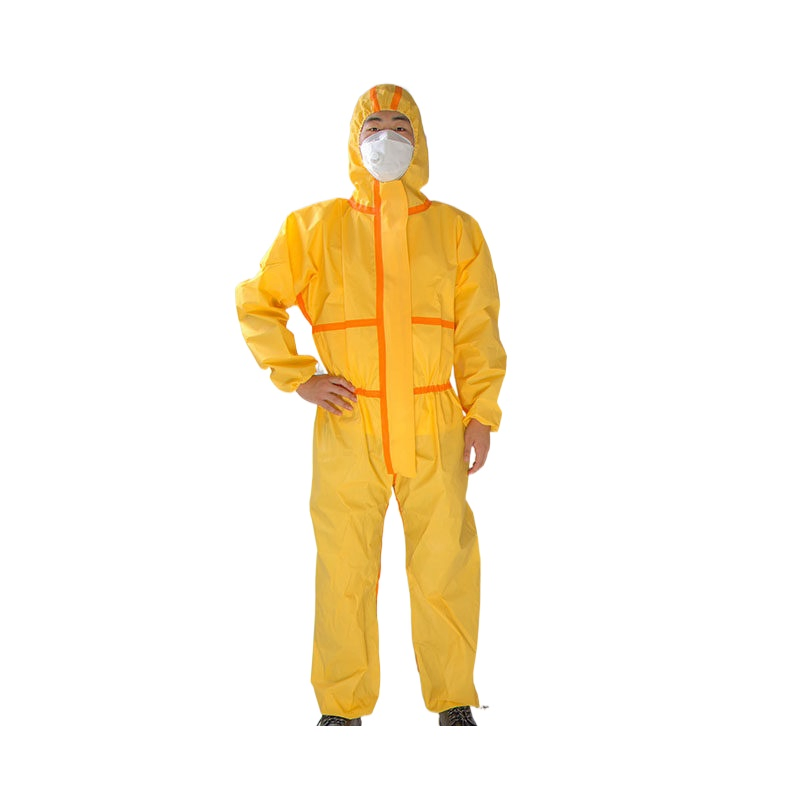 Suministro Directo de Fábrica Ropa Protectora Química Amarilla Ligera Trajes de PPE Overoles