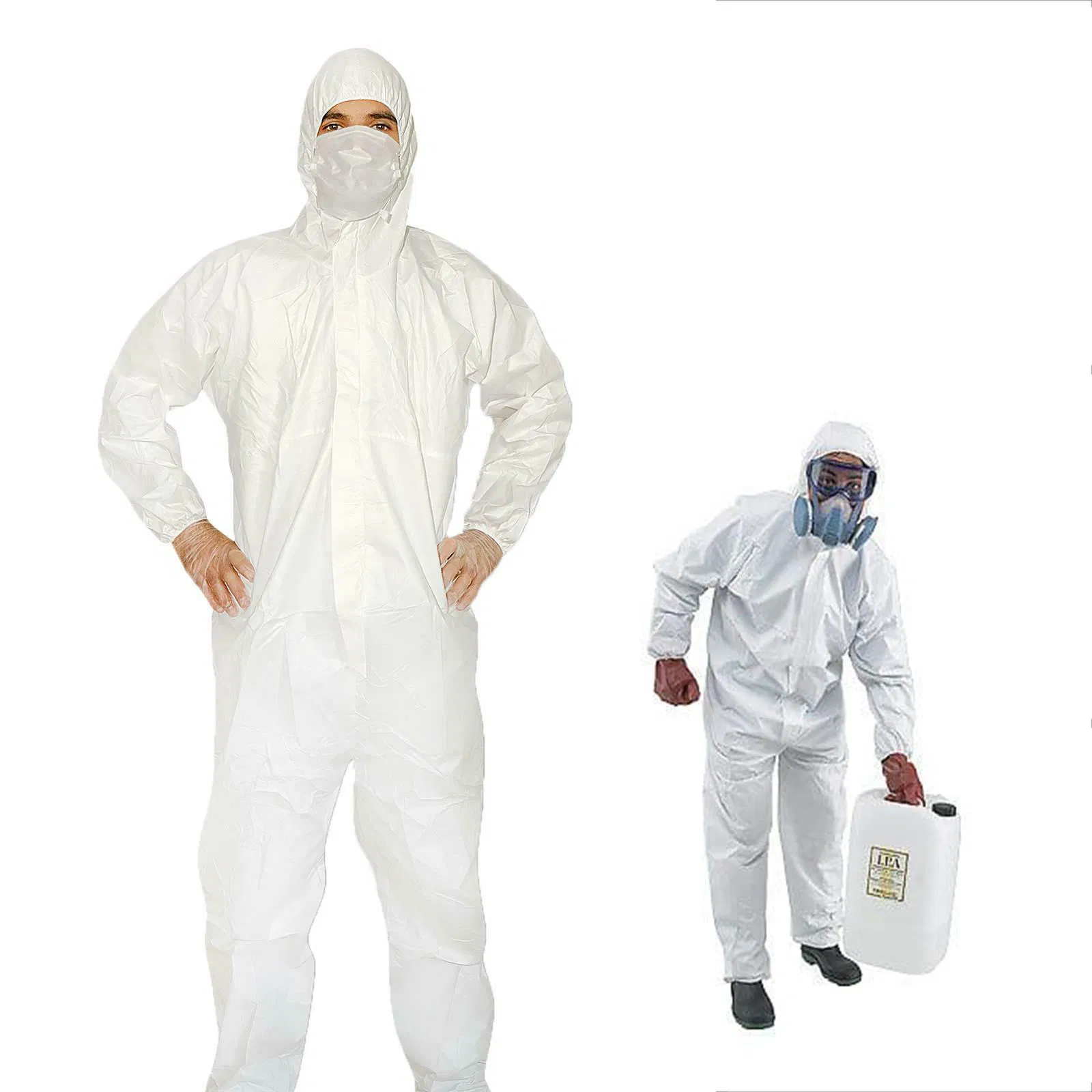 Tipo 5/6 Microporoso 60~80g Tela No Tejida Desechable Mono Protector Ropa para Seguridad Industrial Traje de Protección Química