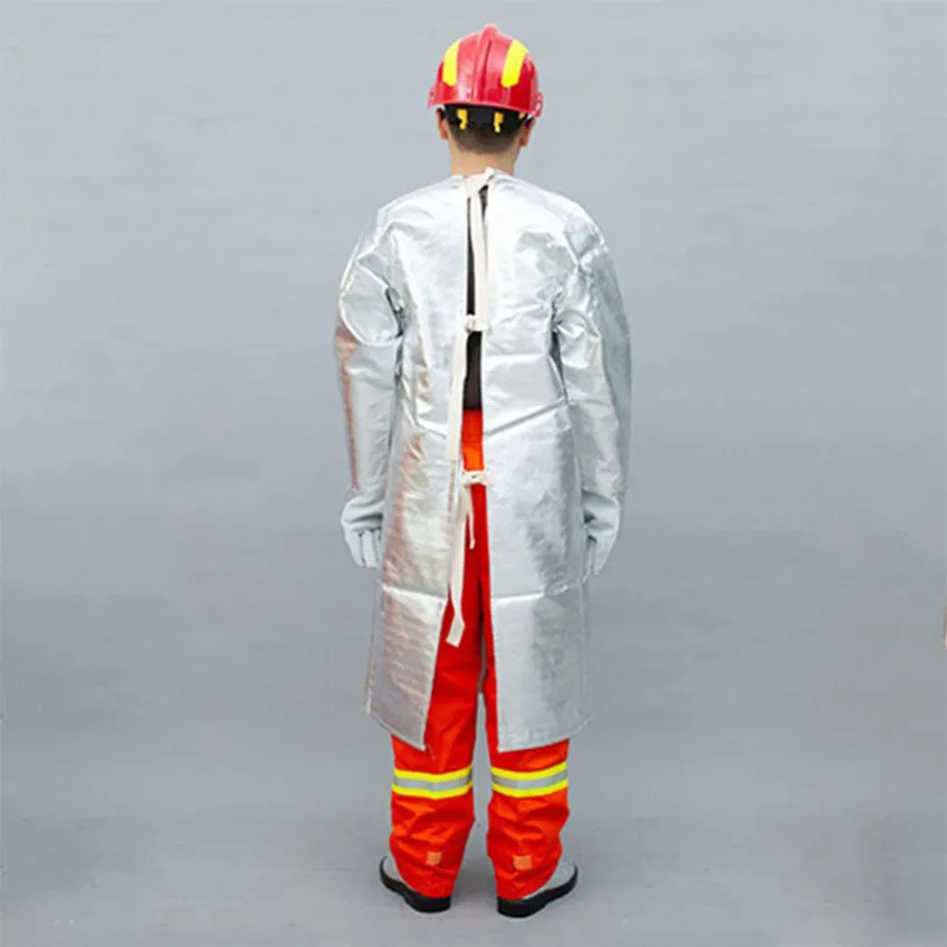 Ropa de trabajo de aluminio resistente al fuego con aislamiento térmico de aramida CE 3