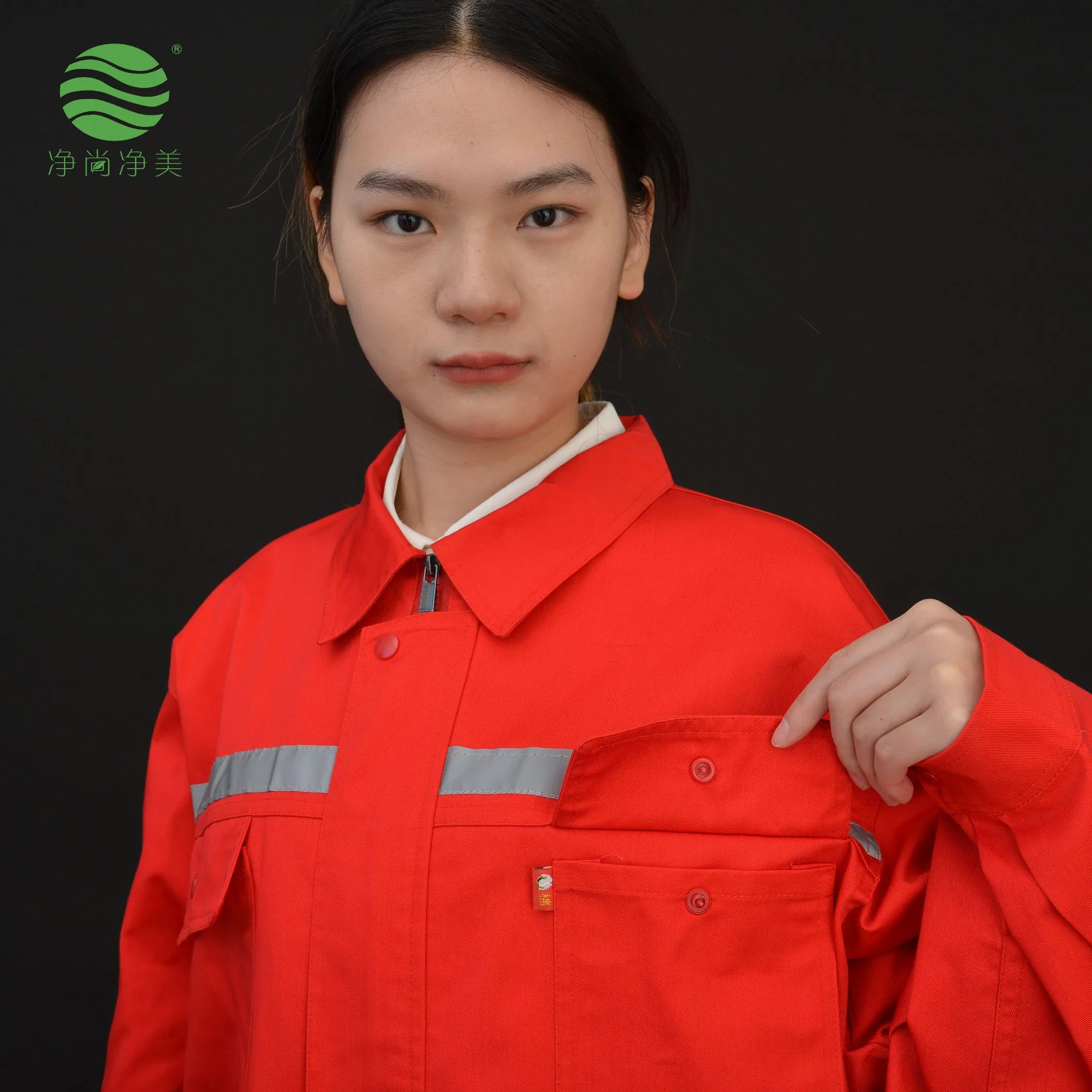 Ropa de trabajo de algodón a granel para trabajadores de construcción con tira reflectante de alta visibilidad