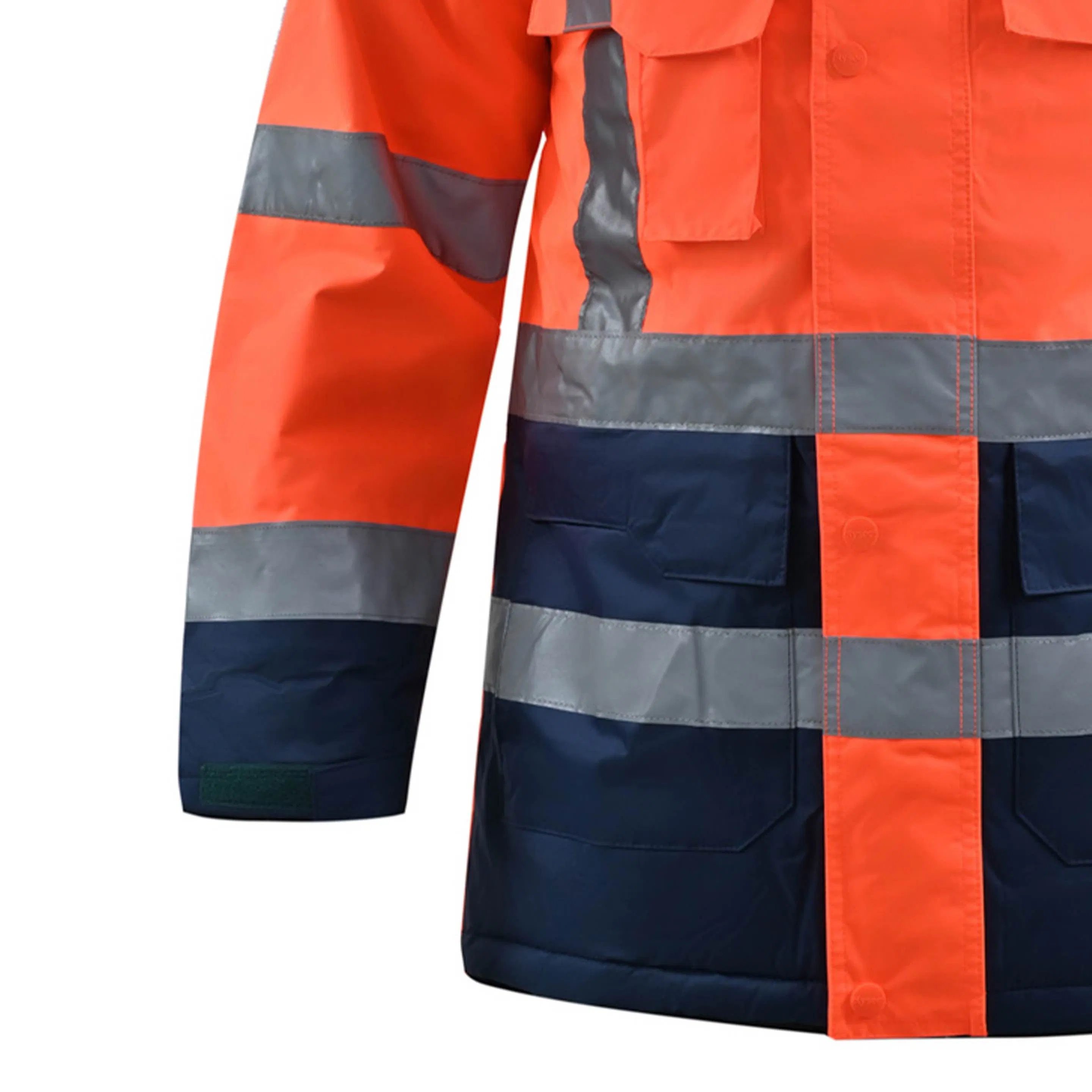 Chaqueta de seguridad exterior impermeable, cortaviento y reflectante de alta visibilidad para personal de seguridad