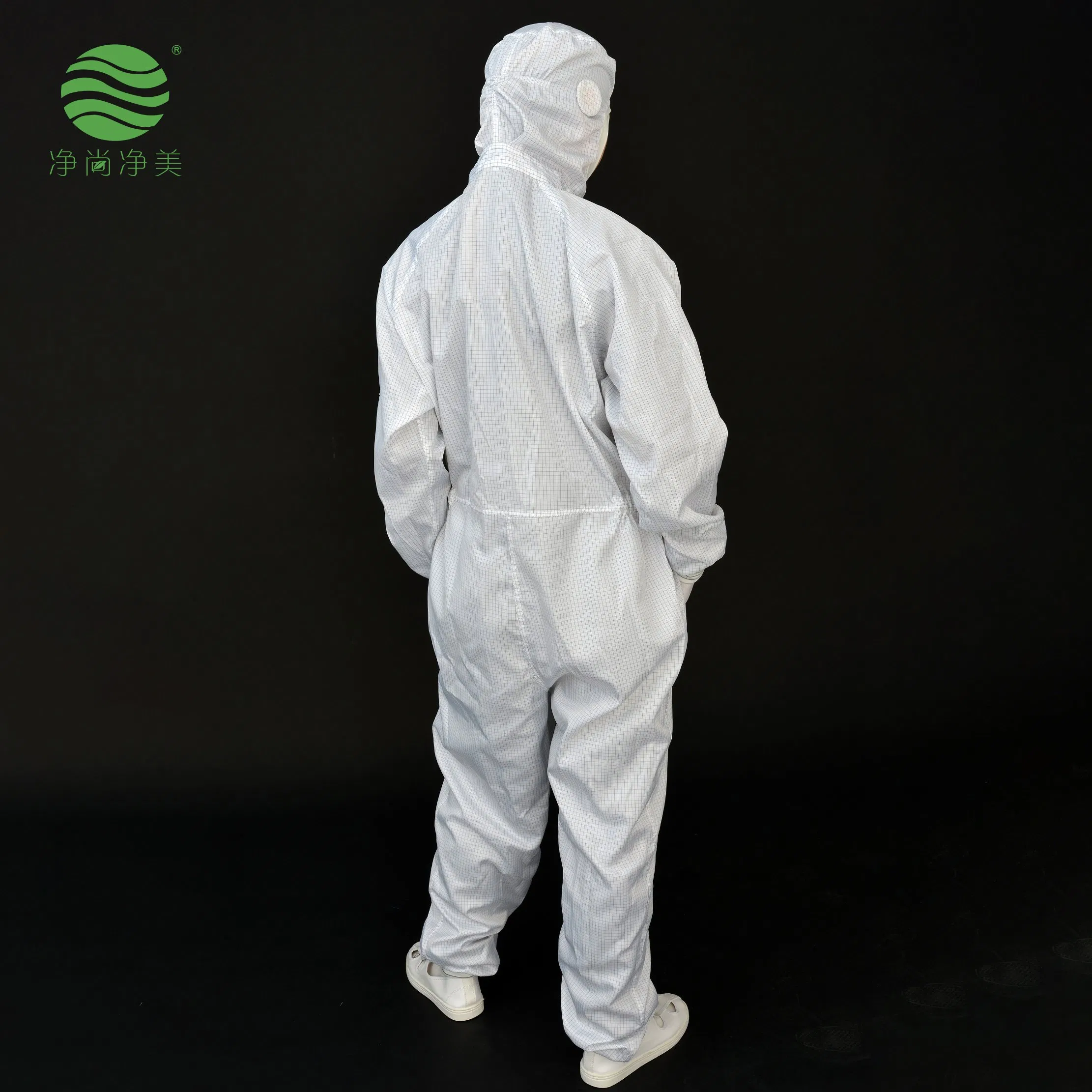 Ropa resistente al calor y antiestática para trabajadores de salas limpias de la industria biofarmacéutica con soporte para mascarilla
