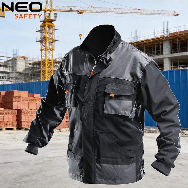 Chaqueta de trabajo multi-bolsillos para exteriores de fábrica, ropa industrial protectora de moda para hombres