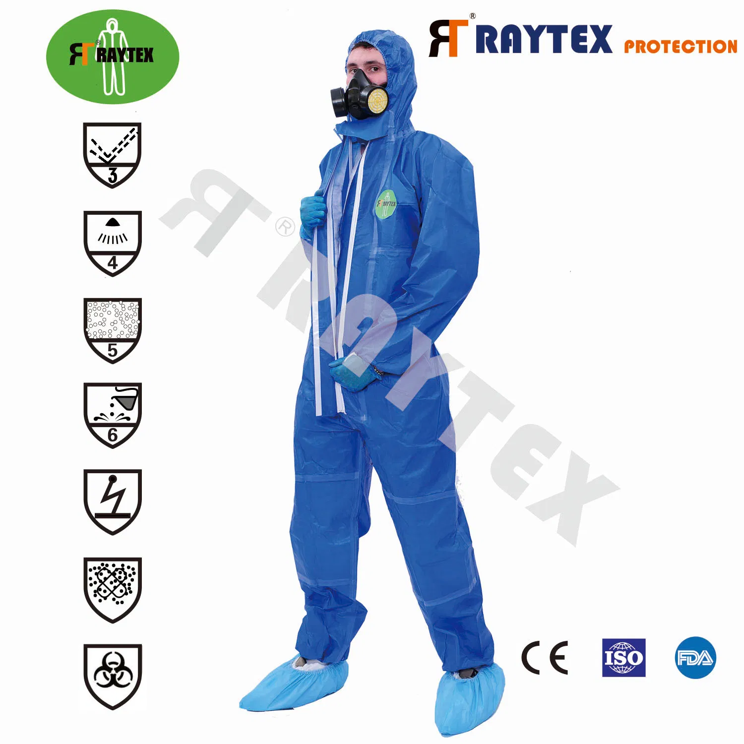 Ropa protectora desechable de recubrimiento de PP no tejido CE fabricante PPE