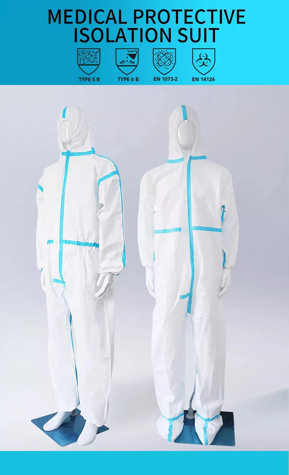 Ropa protectora desechable para uso médico