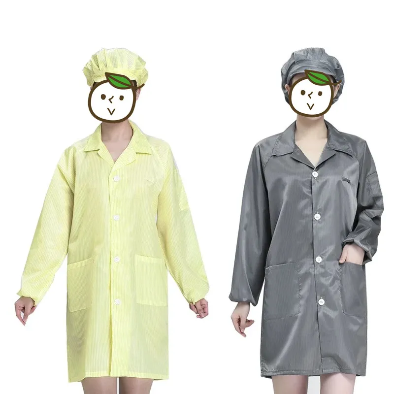 Bata de laboratorio ESD, prenda de vestuario para sala limpia