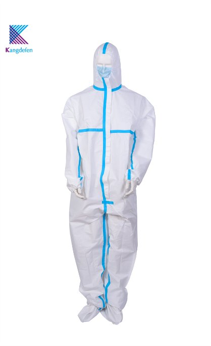 Mono desechable de seguridad impermeable, ropa médica de protección, bata de aislamiento