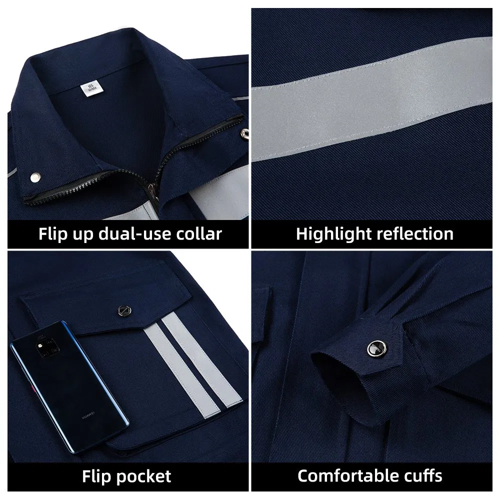 Ropa de trabajo duradera y retardante de llama, vestimenta de seguridad protectora para soldadura, minería, ropa a prueba de fuego, uniformes