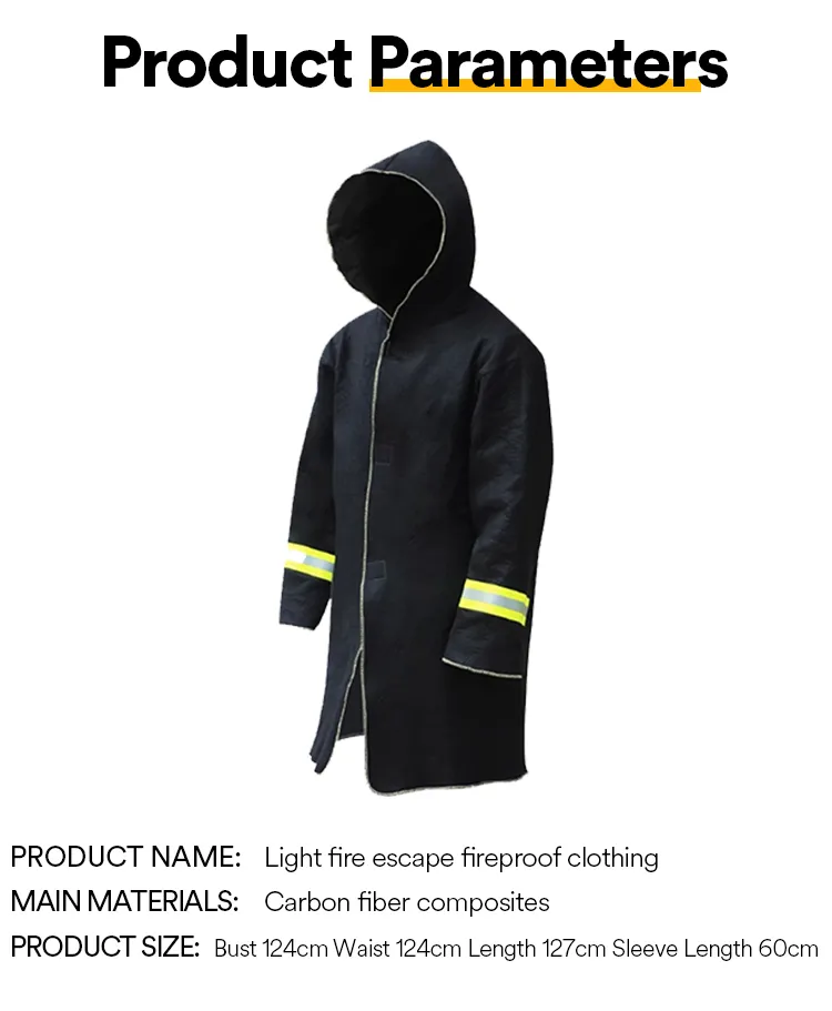 Prendas de vestir de escape de emergencia