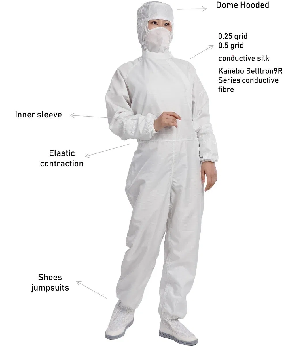 Diseño frontal de la ropa siamés antiestática