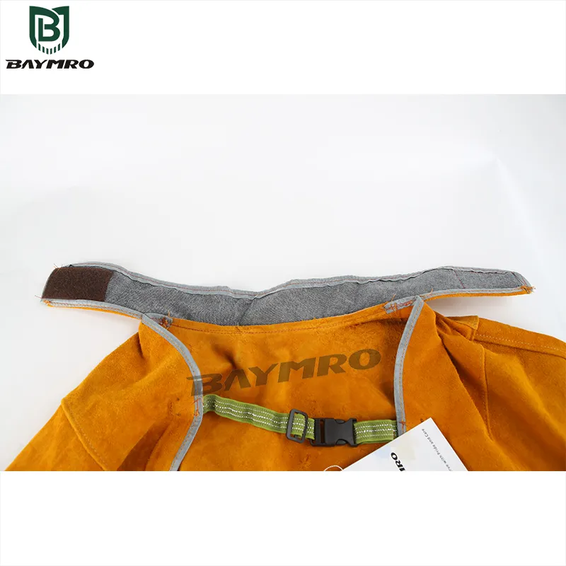 Ropa de soldador reversible de cuero de vaca, ropa protectora ignífuga, ropa de trabajo para soldadores En 13911