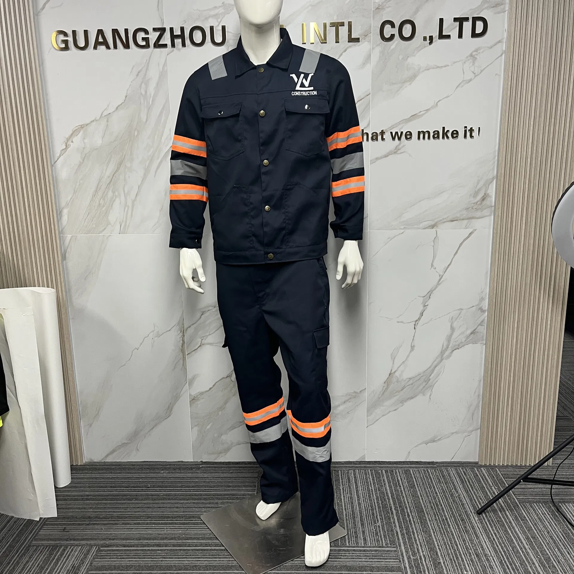Mono de protección ignífugo de algodón, ropa de trabajo segura, antiestática para construcción