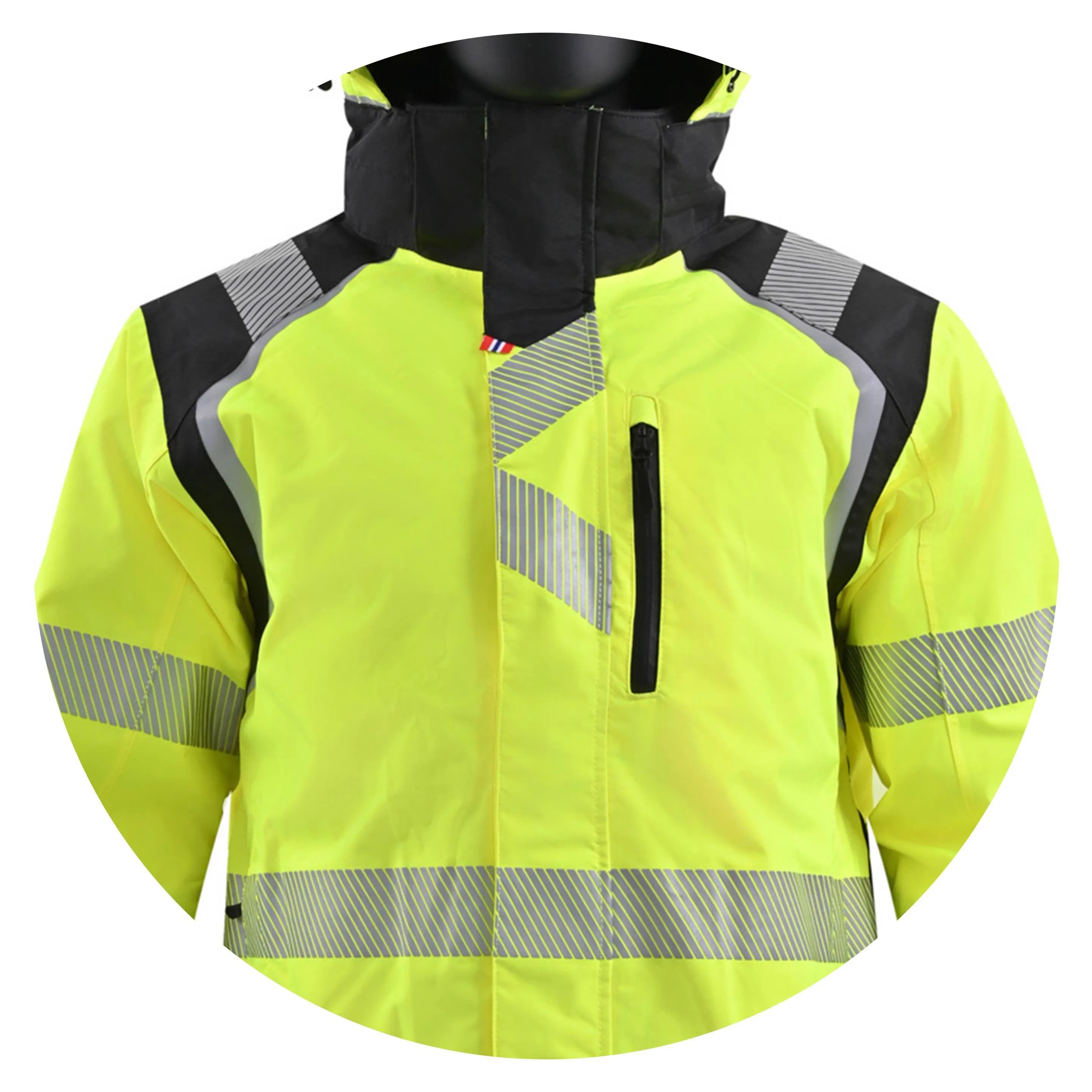 Chaqueta de seguridad impermeable y reflectante de alta visibilidad para invierno, ropa de trabajo para personal de saneamiento y seguridad